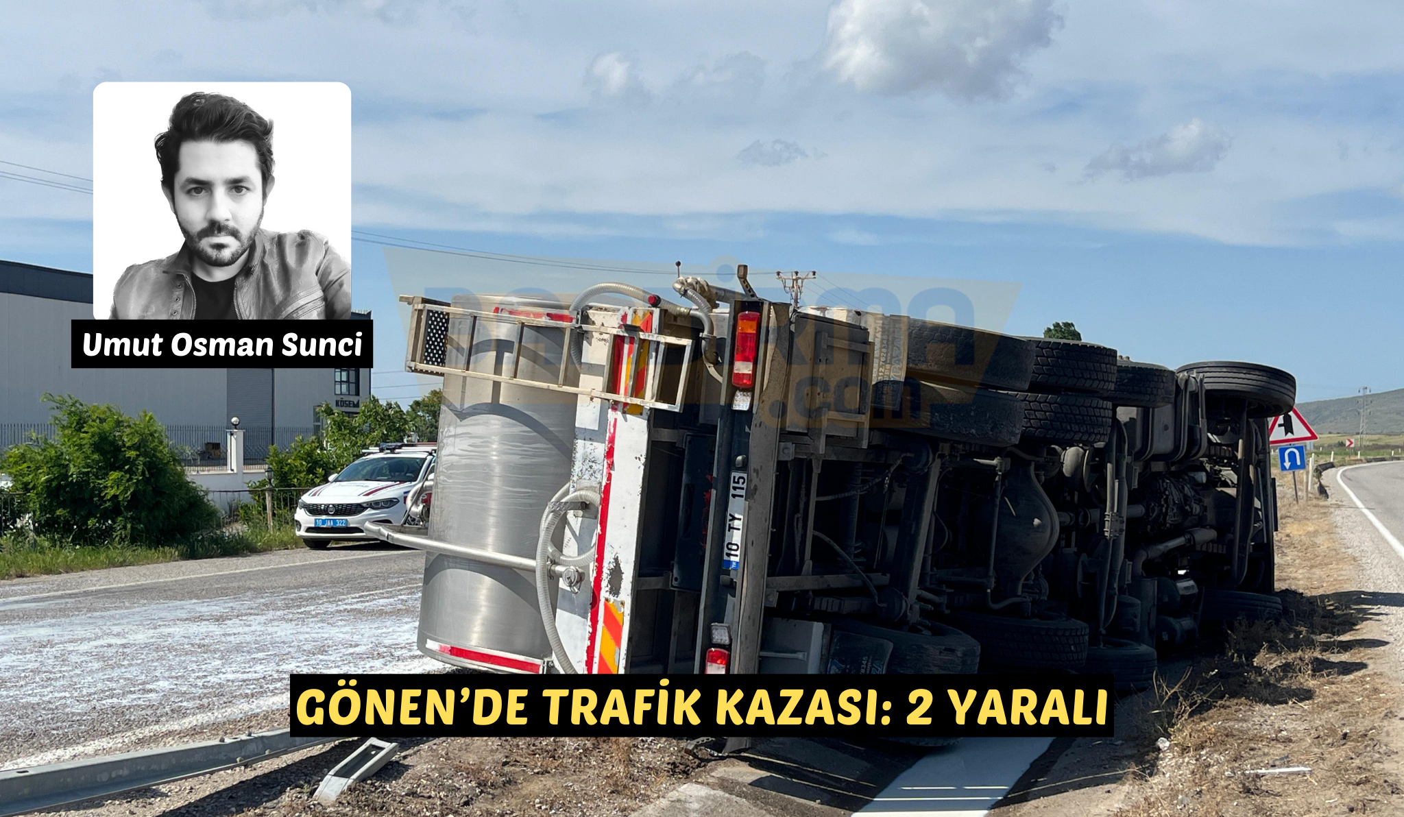 Gönen’de trafik kazası: 2 yaralı